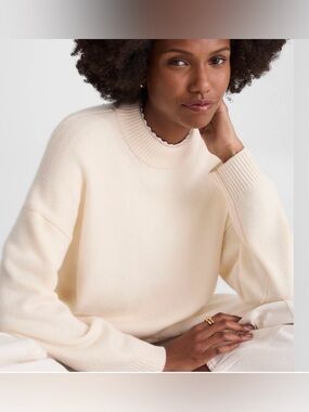 Madewell SoftWool & Cashmere Boxy Crewneck Sweater Oversized